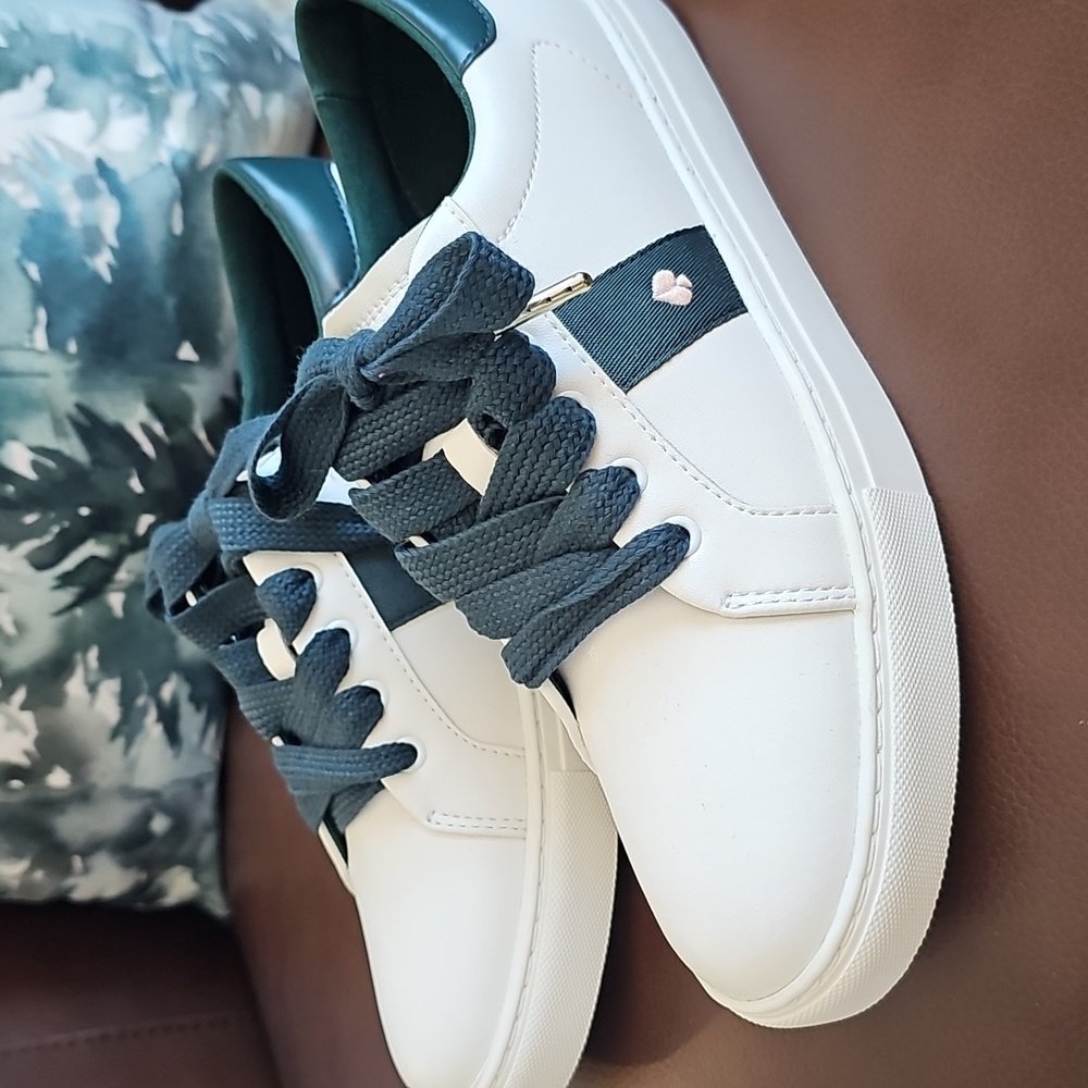 Kate Spade New York Leather Green Sneakers New